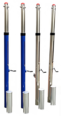 Soporte de red de voleibol Soporte ajustable para poste de voleibol/bádminton Poste fijo para red de voleibol